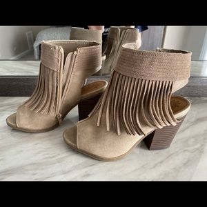 Tan-Brown Fringe Booties Nordstrom